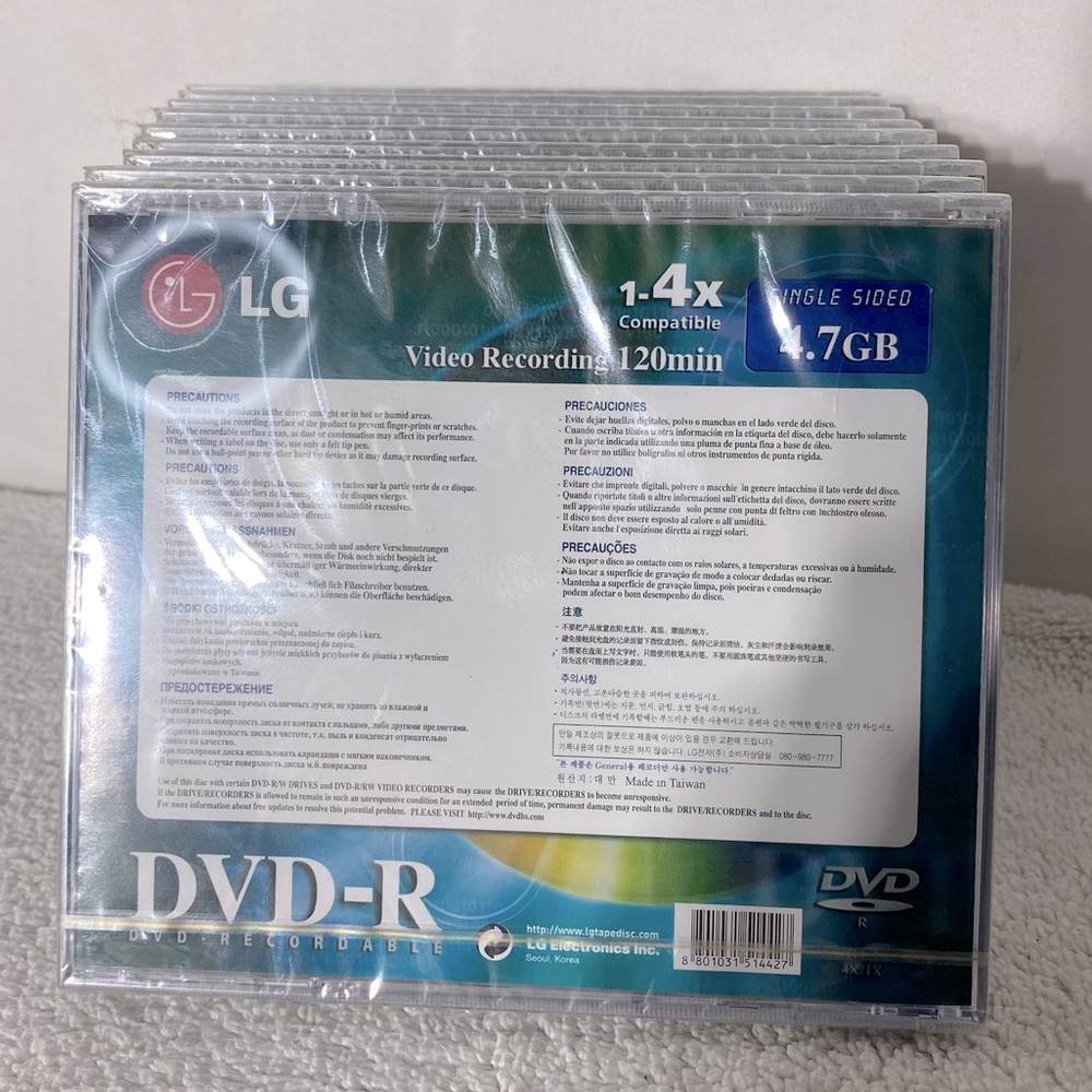 LG DVD-R Recordable Blank DVDs X9 NEW - Picture 4 of 7